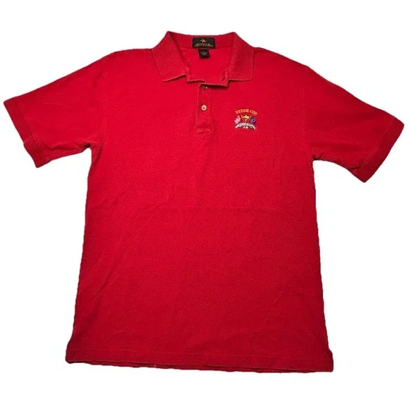 Antigua Ryder Cup Oakland Hills Polo Shirt Red Golf Medium 100% Cotton - Picture 2 of 7